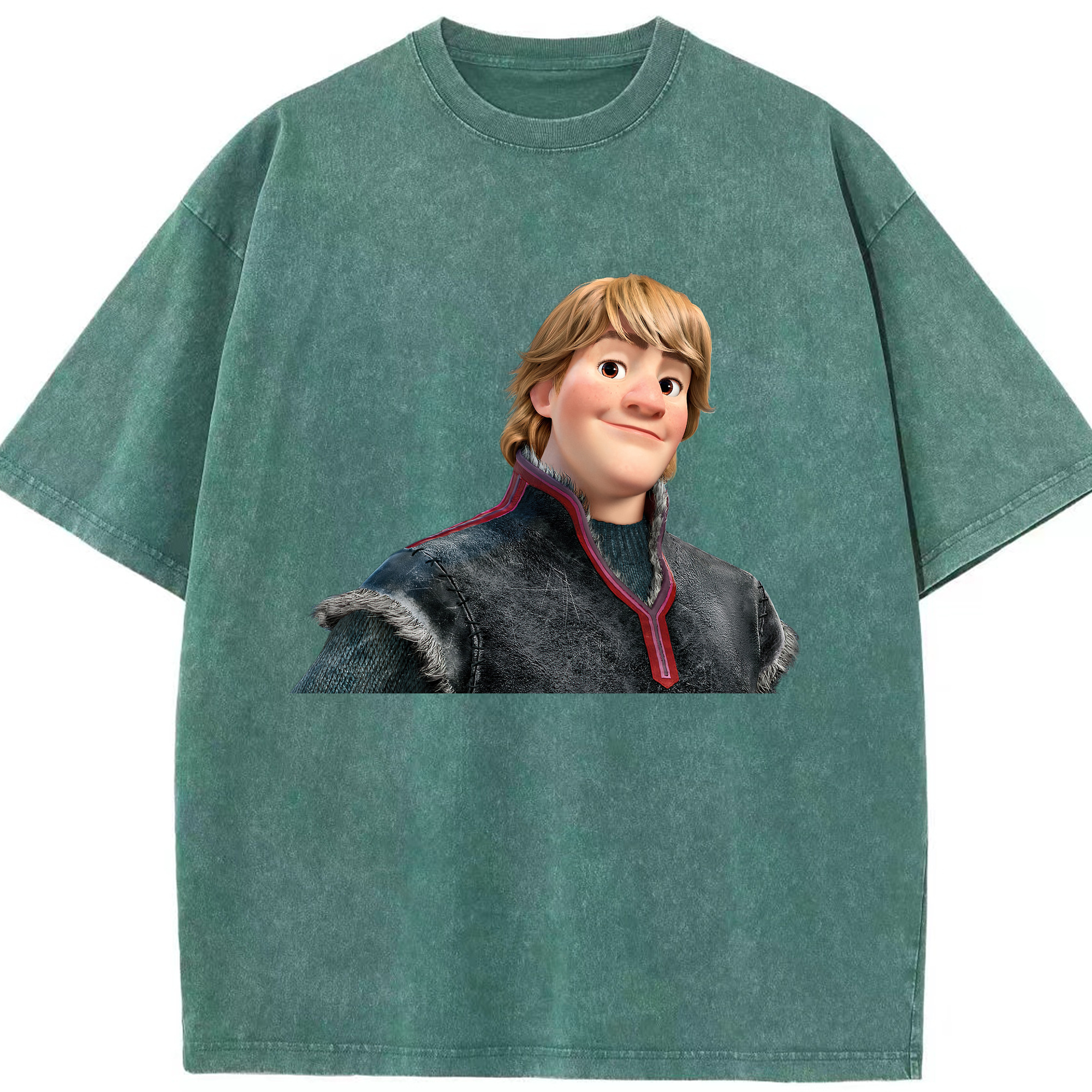 （画像用） アナと雪の女王 アンナ エルサ Frozen Anna Elsa 綿100% ヴィンテージ風 半袖Tシャツ（フロントプリント）